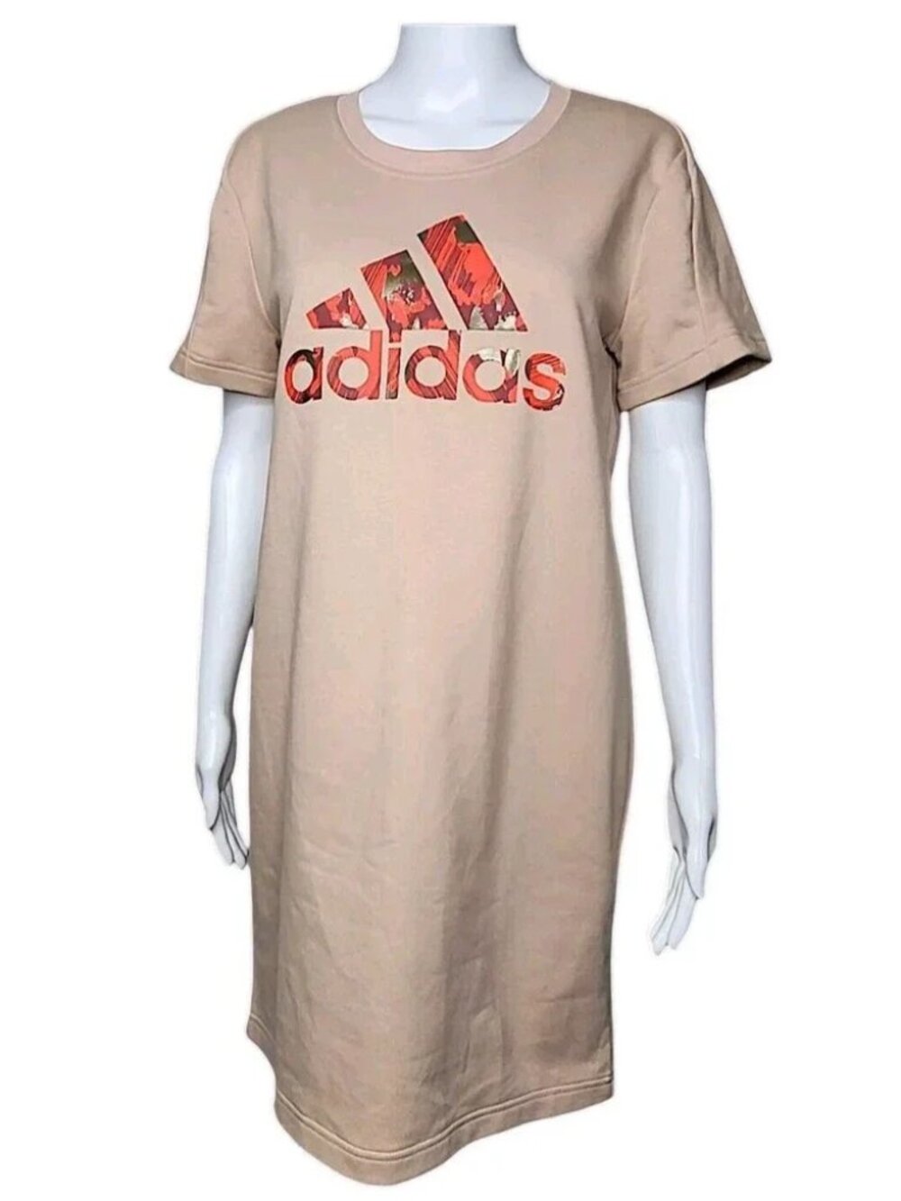 adidas x Zoe Saldana Dress Womens Sport GJ6683 Ash Pearl Size M Cotton Blend